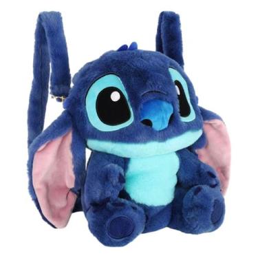 Imagem de Mochila de Pelúcia Lilo & Stitch 31cm Fofa Ajustável - Plike