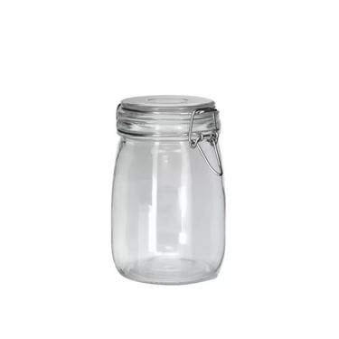 Imagem de Pote De Vidro Hermético Tampa 1L Conserva Com Vedação