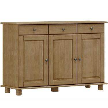 Imagem de Balcao Madeira Maciça 3 Portas 3 Gavetas 129 cm 8927 Freijo Milani Store