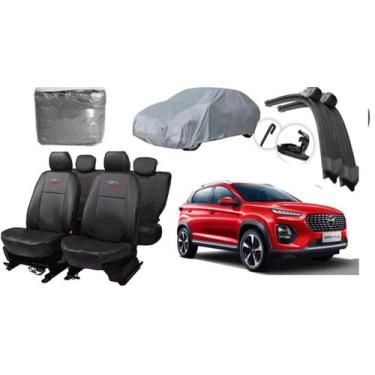 Imagem de Kit capa couro Tiggo 3X Plus 2021 a 2022 + resistência máxima - iron t