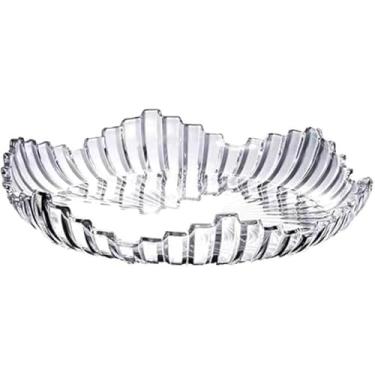Imagem de Fruteira de Vidro, Tigela para Frutas em Cristal, 29 CM, Organizador para Cozinha e Mesa, Centro de Mesa de Luxo, Decoração de Cozinha (Cristal Transparente)