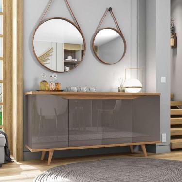 Imagem de Buffet Aparador Pés Palito Cinza Perola Noce Grace Casa D