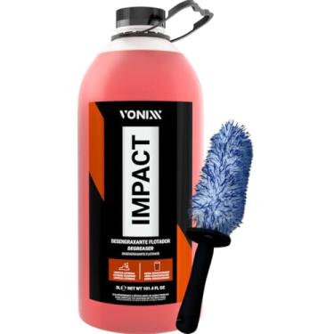 Imagem de Kit Limpeza Pesada Rodas Pneus Impact 3l Vonixx + Escova De Microfibra Para Furo De Rodas