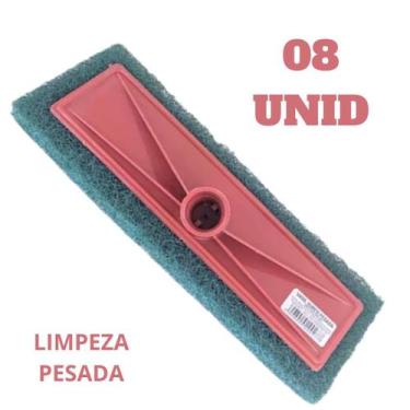 Imagem de Fibra Limpeza Super Pesada Rodo Abrasivo Lava Piso E Azulejo 08 unid -