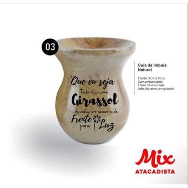 Imagem de Cuia De Madeira Gravada A Laser - Imbuia - Mix Atacadista, MOD 3