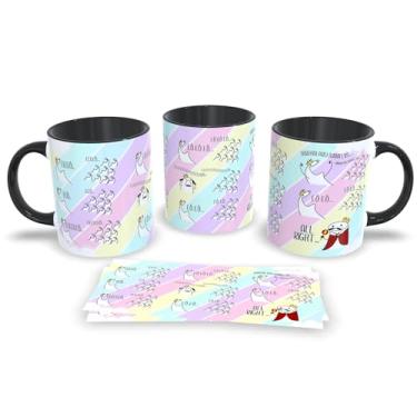 Imagem de Caneca Preta de Porcelana Personalizada Queen Musical com Frases Divertidas (Queen 8)