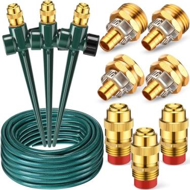 Imagem de Landical Sistema de irrigação de jardim acima do solo, pacote com 3, irrigador de gramado e sistema de irrigação por gotejamento de mangueira de jardim de 10 metros, sistema de irrigação de jardim,