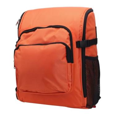 Imagem de Mochila para Ferramentas de Limpeza, 45x32x19cm Grande Capacidade Tecido Oxford 1000d Bolsa para Suprimentos de Limpeza, Suprimentos de Limpeza para Tarefas Domésticas (Laranja)