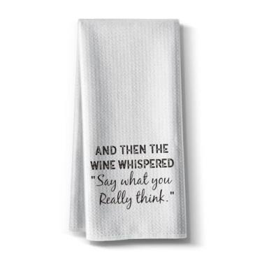 Imagem de Hcaredee Toalhas de cozinha engraçadas, diga o que você realmente pensa, toalha de bar, trapos de chá de 40 x 60 cm para decoração de bar, pano de prato de microfibra absorvente hilário, presente para