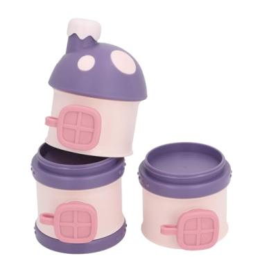 Imagem de Distribuidor de Fórmula de Leite Em pó para bebê, Suporte de Fórmula Multicamadas à Prova de Vazamento, Armazenamento de Lanche Empilhável (Roxo)