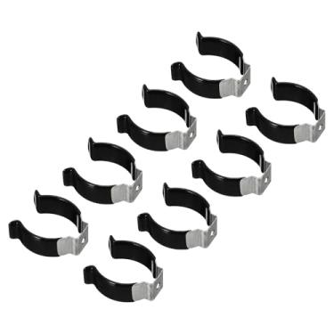 Imagem de Boxonly T10 Suporte de clipes U para suporte de montagem de lâmpada de LED Suporte de tubo fluorescente de aço inoxidável, braçadeiras de tubo, suporte de mola, clipes de ferramentas, preto, pacote