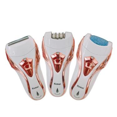 Imagem de Depilador Elétrico C/Lixador De Pé 3em1 Bivolt Arranca Pelo Tipo Cera 