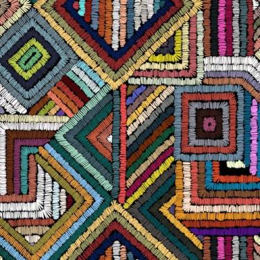 Imagem de Papel de parede retrô texturizado Peel and Stick geométrico patchwork colorido Mosaico Backsplashes para banheiro padrões abstratos à prova d'água papel de parede removível papel de parede de contato