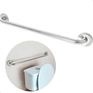Imagem de Dona D Cor, Barra De Apoio Para Banheiro 60cm Inox Polido Acessibilidade Idoso Pcd Alça Auxiliar De Segurança Mobilidade Corrimão Reforçado Parede Banheiro