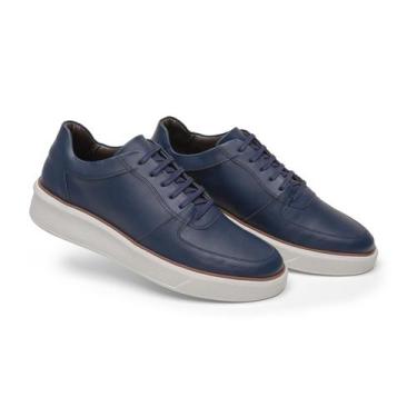 Imagem de Tênis Casual Bertelli Original Snekaer Sola Alta Couro Premium Sapato 