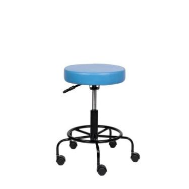 Imagem de Cadeira Mocho Azul Celeste Semi Sentado Tatuador Sem Encosto 62cm - Po