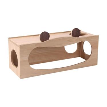 Imagem de Ioensy Hamster House Animais Pequenos Animais de estimação Túnel Paisagismo Os suprimentos de cabine Hideaway Hut Peep Shed Exploration Toy para hamsters, L