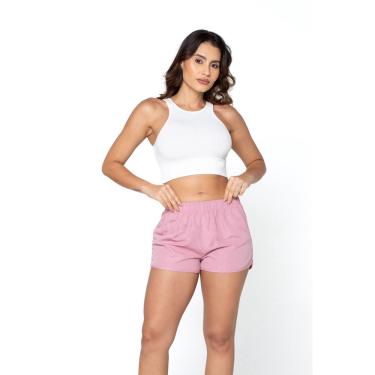Imagem de Short microfibra feminino basic + lilás gg - 100% poliéster - sem forro - tecido plano - basic +