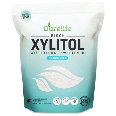 Imagem de Substituto de açúcar DureLife xylitol 2,27 kg Xilitol de bétula 100% puro