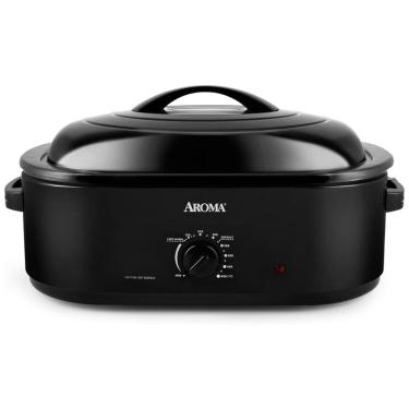 Imagem de Panela Elétrica Multifuncional 18L, Aço Inoxidável com Controle de Temperatura, 110V 1450W, AROMA, Preto