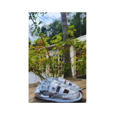 Imagem de Sandália Franciscana Metalizada Prata P, Babo Uabu