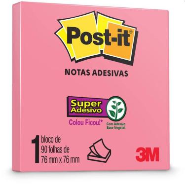 Imagem de Bloco De Recado Post-It 76X76Mm Pink 90 Folhas