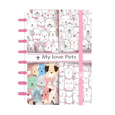 Imagem de Caderno Criativo Pets Love Rosa A4/A5 Disco Inteligente (Médio A5)