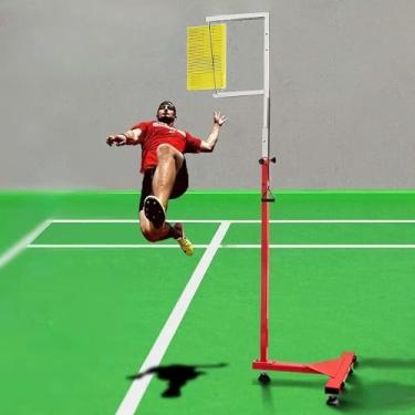 Imagem de Testador vertical de treinamento de salto vertical testador de salto alto em pé equipamento de treinamento de salto alto teste vertical testador de medição de salto campos esportivos internos e