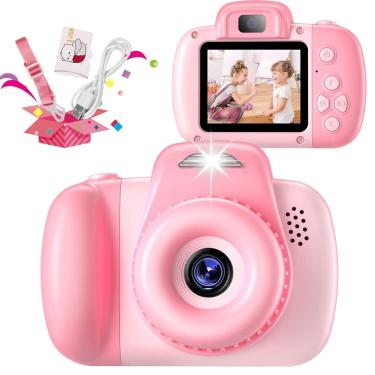 Imagem de Câmera infantil haoniu 48MP Câmera digital dupla 3-12 anos rosa