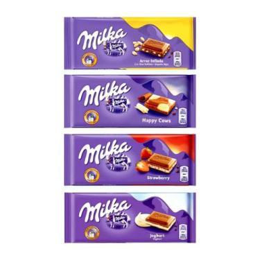 Imagem de Kit 10 Un. Chocolate MILKA 100g Importado - Vários Sabores