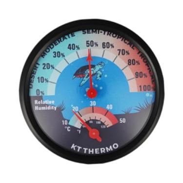 Imagem de Ｂｅｓｇａ Caixa de réptil Analógico Medidor de umidade do medidor de animais de estimação Hygrothermômetro pendurado para tanques de Incubadores de, Azul