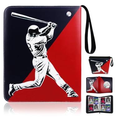 Imagem de Fichário de cartão de beisebol, álbum de cartas esportivas 2025 com suporte de mangas, 400 bolsos, porta-cartões de beisebol, protetor de armazenamento para colecionadores, meninos e meninas