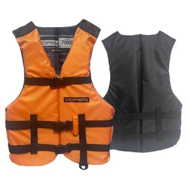 Imagem de Colete Flutuador Pesca Vopen 30kg 50kg 70kg 90kg 110kg 130kg, Laranja,