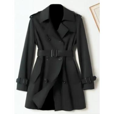 Imagem de Sobretudo Casco Feminino Elegante Quente Outono Inverno - Gisele Freit