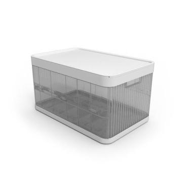 Imagem de Caixa Organizadora Plástica com Tampa Alça e Divisórias Móveis 29 Litr
