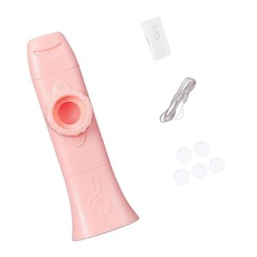 Imagem de menolana Kazoo fácil de aprender com a corda do pescoço favorece instrumentos musicais ajustáveis ​​para piano de teclado todas as idades iniciantes, Rosa