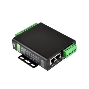 Imagem de Waveshare 8-Channel RS485 to RJ45 Ethernet Serial Server, Independent Operation, módulo Isolated Rail-Mount, transmissão bidirecional, modbus gateway, comunicação transparente, com função PoE