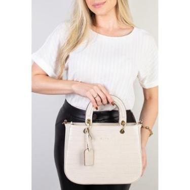 Imagem de Bolsa baú estruturada de couro croco Eloise-Feminino