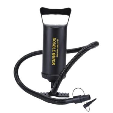 Imagem de Dynwave Bomba de ar manual com 3 bocais acessórios para piscina inflação inflador da bomba de ar para camas de colchão de ar inflável acampamento ao ar livre
