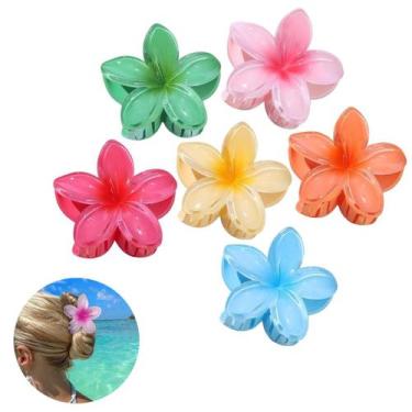 Imagem de 6 Presilha Piranha Cabelo Flor Prendedor Penteado Verão Praia - Piranh