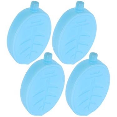 Imagem de Housoutil 4 Pacotes De Gelo Reutilizáveis ​​Para Ar Condicionado Caixas De Cristal De Gelo Para Ventilador De Ar Condicionado Refrigerador Portátil Freezer Acampamento Pesca Ferimentos