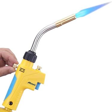 Imagem de MAPP/MAP/PROPANE Gas Torch,Torch Head,Use Brazing, Copper Pipe Connection, Maximum Flame Temperature 3600℉(1300℃) (YELLOW)