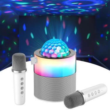 Imagem de Mini Karaokê Portátil MOMOHO com Bluetooth - Alto-falante Branco