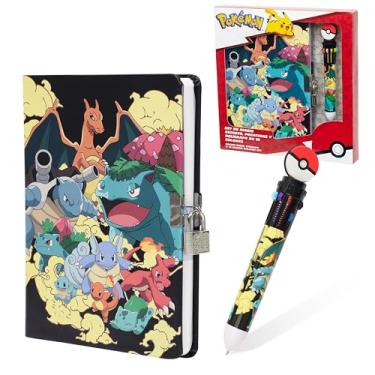 Imagem de Pokemon Stationery Supplies Set - Kids Diary with Lock, Notebook, Pencil Case, Pens - Gifts for Boys (Multi Notebook Set)