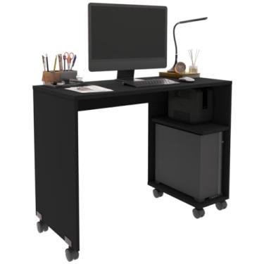 Imagem de Escrivaninha Beauty Mesa Computador Notebook Nicho Para Gabinete E Rodízios(Peto)