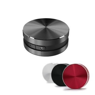 Imagem de Bewinner Alto-falantes de condução óssea ultra mini, transformam qualquer coisa em alto-falante, alto-falante baixo estéreo portátil pequeno sem fio com ventosa para viagens ao ar livre em casa (preto