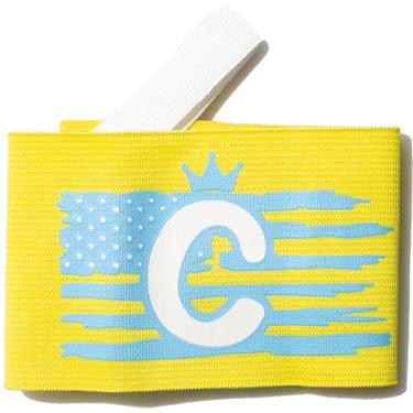 Imagem de Lunmeer Braçadeira de capitão juvenil para time de futebol do ensino médio, faixa de braço de capitão de futebol para criança (amarelo)