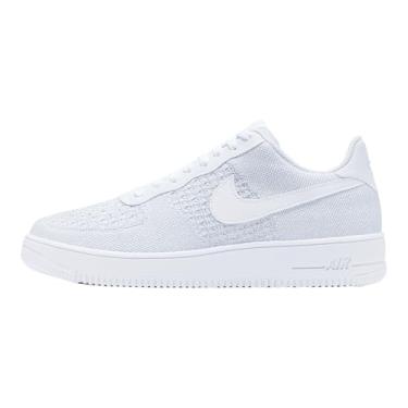 Imagem de NIKE Tênis de basquete masculino Air Force 1 Flyknit 2.0, Multicolorido, branco, platina pura, platina, branco, 100, 39 BR