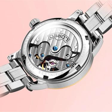 Imagem de Relógio Feminina Loreo 6107 à Prova D'água Branco