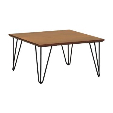Imagem de Mesa De Centro/infantil Spectro Pés De Ferro E Tampo Laminado 550x550x300 - Preto/amêndoa